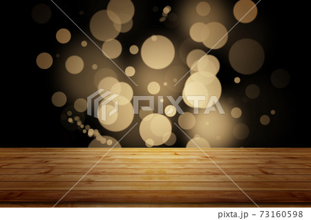 Wooden floor of table with Christmas bokeh background. Wooden floor of table with Christmas bokeh background. 73160598