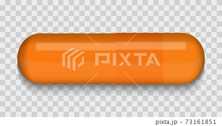 Red Medical pill on a transparent background. Virus capsule. The medicine. Vector Illustration. EPS10 73161851