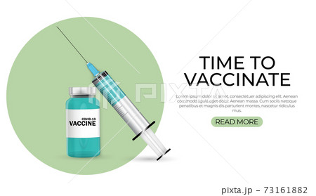 Time to vaccinate 2021 concept.Coronavirus vaccination concept. Vector Illustration EPS10 73161882