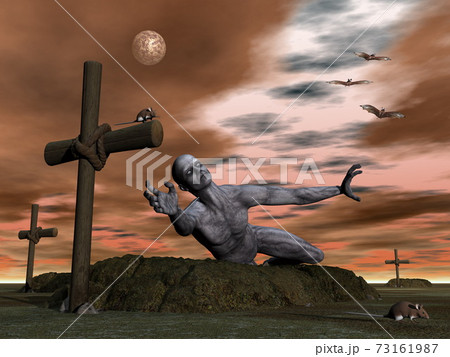 Zombie for Halloween - 3D render 73161987