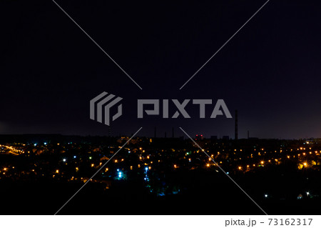 Night view of Dnipro city in Ukraine 73162317