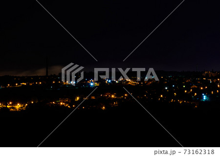 Night view of Dnipro city in Ukraine 73162318
