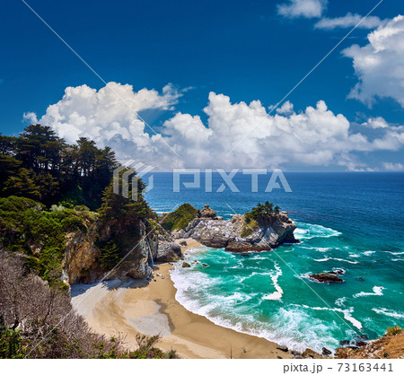 USA Pacific coast beach landscape, California USA Pacific coast beach landscape, California 73163441