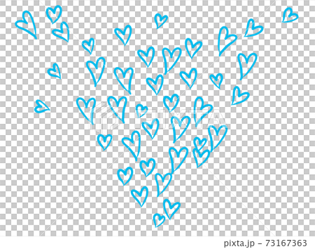 ハートの舞う背景　イラスト 73167363