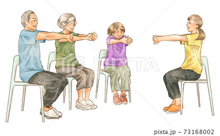 Elderly people to exercise - Stock Illustration [73168002] - PIXTA