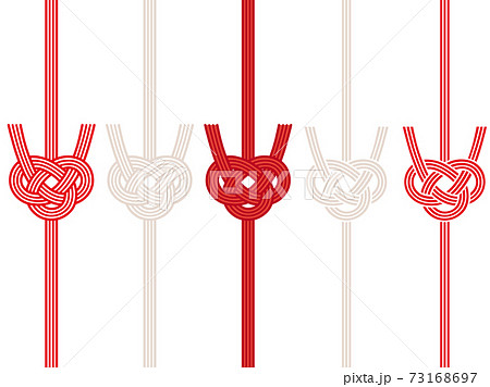 水引 あわじ結び 縦セットのイラスト素材