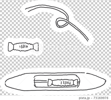 奄美大島紬の工程イラスト　機織り道具 73169978