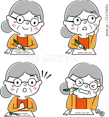 遺言書を書こう！祖母の気持ち(線あり) 73170691