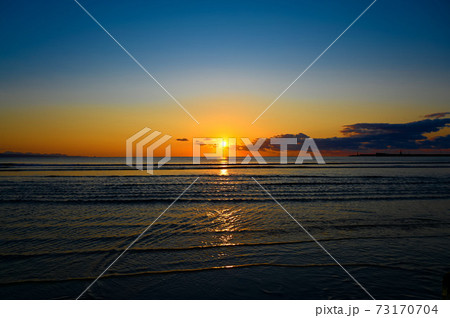 稲佐の浜　夕日　出雲 73170704