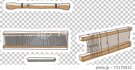 奄美大島紬の工程イラスト 機織り 織工 奄美大島紬の工程イラスト 機織り 織工 73170832
