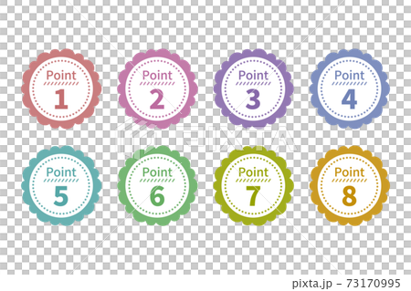 Points 1-8 - Stock Illustration [73170995] - PIXTA
