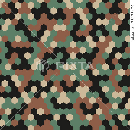 Hexagon Forest Camouflage seamless patterns Hexagon Forest Camouflage seamless patterns 73173470