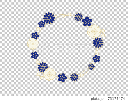 日式素材日式和風日式花框 插圖素材 圖庫