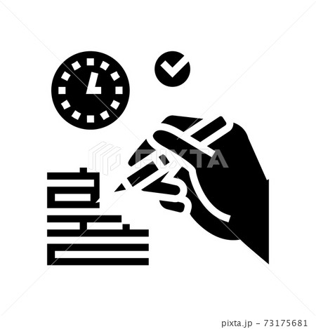 report writing glyph icon vector illustration sign 73175681