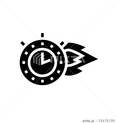 burning time stopwatch glyph icon vector illustration 73175735