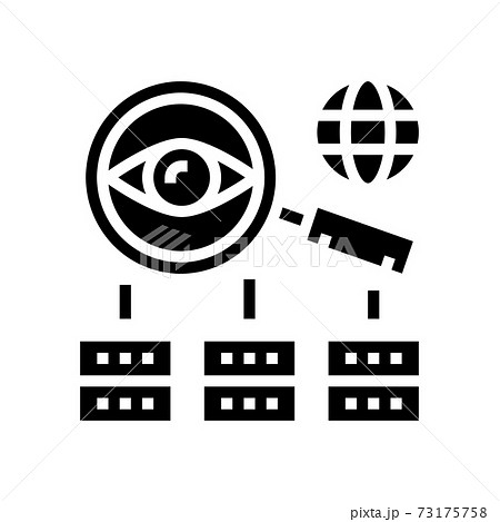 server research glyph icon vector illustration sign server research glyph icon vector illustration sign 73175758