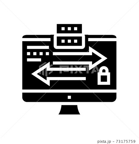 data exchange between servers glyph icon vector illustration data exchange between servers glyph icon vector illustration 73175759