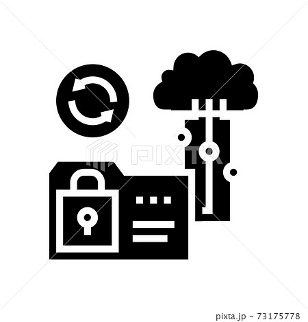 cloud storage glyph icon vector illustration sign cloud storage glyph icon vector illustration sign 73175778