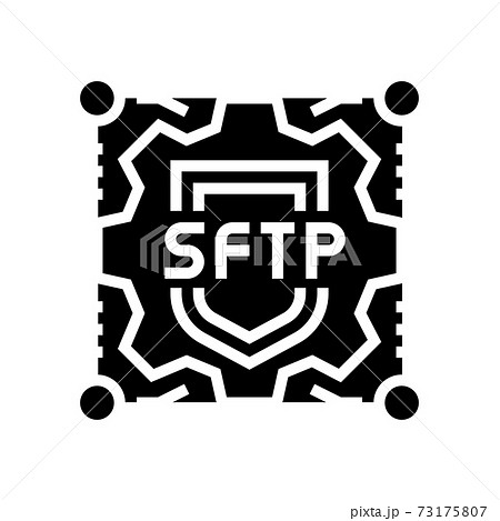 sftp label glyph icon vector illustration sign sftp label glyph icon vector illustration sign 73175807
