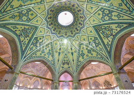 mosaic ceiling of Sultan Mir Ahmed Bathhouse in Kashan, Iran 73176524