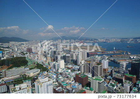韓国 龍頭山公園 釜山タワーからの景色 韓国 龍頭山公園 釜山タワーからの景色 73177634