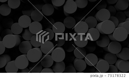 Round mosaic surface with black cylinders. Round mosaic surface with black cylinders. 73178322