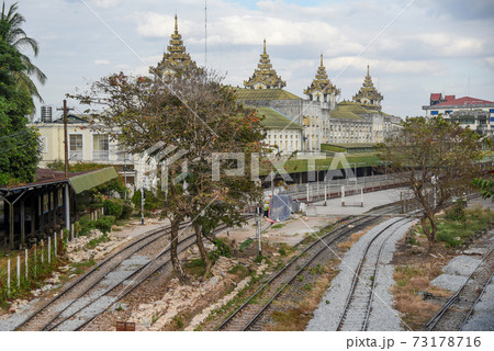 Yangon Central Railway Station, Myanmar 73178716
