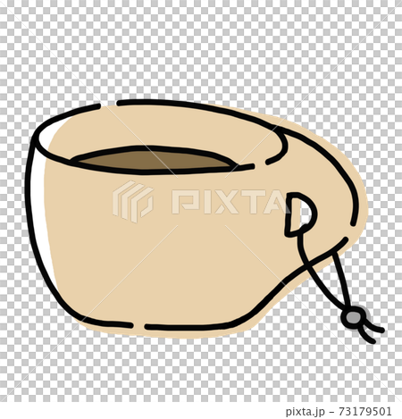 手書き風 コップのイラスト アウトドア キャンプのイラスト素材