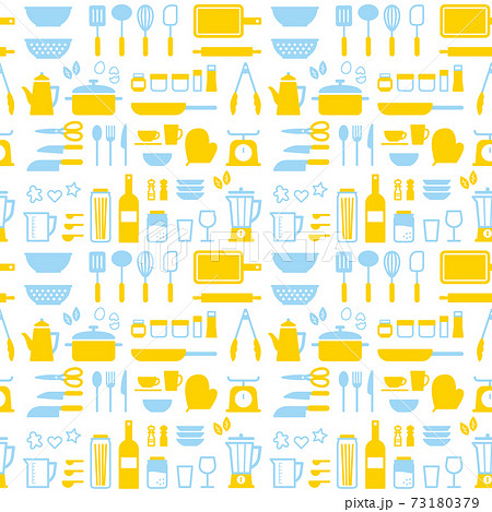 キッチンツールのシームレスパターン  73180379