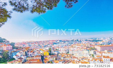 Colorful top view on Lisbon, Portugal Colorful top view on Lisbon, Portugal 73182516