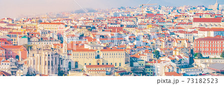 Colorful top view on Lisbon, Portugal Colorful top view on Lisbon, Portugal 73182523