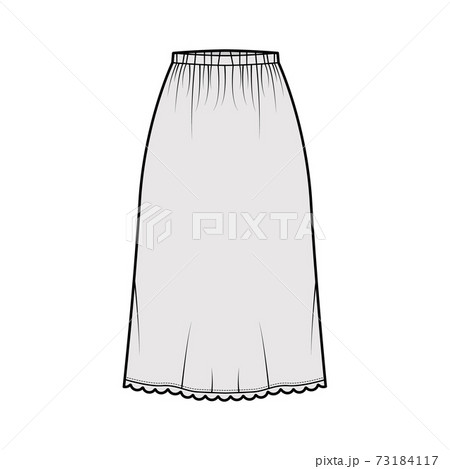 Skirt slip dirndl technical fashion - Stock Illustration [73184117] -  PIXTA