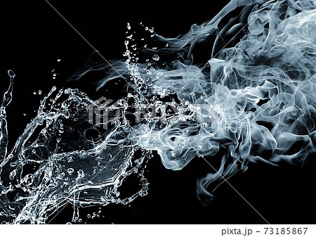 水と煙のイラスト素材