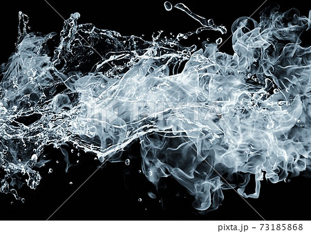 水と煙のイラスト素材