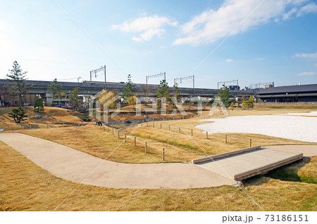 大分市の国指定史跡復元整備された大友氏館跡庭園 73186151