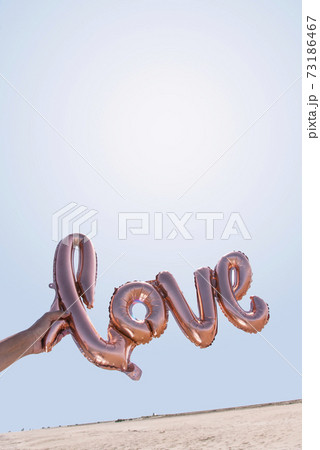 balloon in the shape of the word love 73186467
