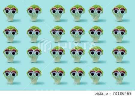 broccoli heads with googly eyes 73186468