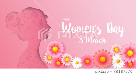 Happy women day 8 march text calligraphy with woman shape paper cut 001 Happy women day 8 march text calligraphy with woman shape paper cut 001 73187570