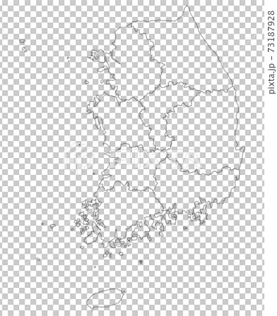 這是韓國的地圖。它是透明的。 這是韓國的地圖。它是透明的。 73187928