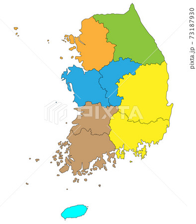 韓国の地図です のイラスト素材