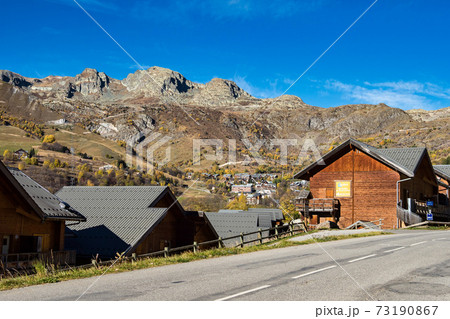 saint sorlin pass of col de la croix de fer in savoie in the Rhone alps, France 73190867