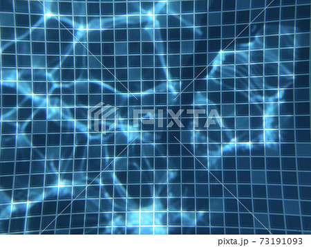 sunlight reflections under water in swimming pool bottom 73191093