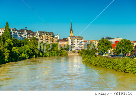 Cityscape of Villach, a small Alpine city in Austria Cityscape of Villach, a small Alpine city in Austria 73191516