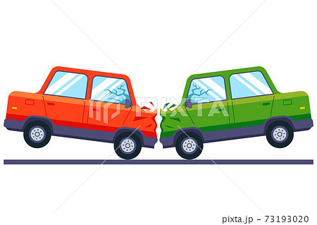 head-on collision of cars on the track. head-on collision of cars on the track. 73193020