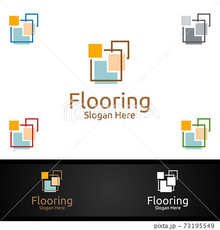 Flooring Logo for Parquet Wooden or Vinyl Hardwood Granite Title Vector Design Flooring Logo for Parquet Wooden or Vinyl Hardwood Granite Title Vector Design 73195549