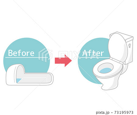 水洗トイレのベクターイラスト　便器　リホーム　 73195973