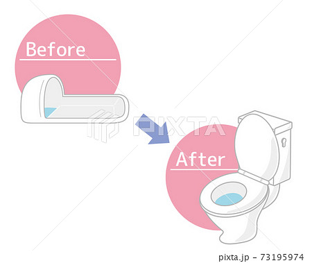 水洗トイレのベクターイラスト　便器　リホーム　 73195974