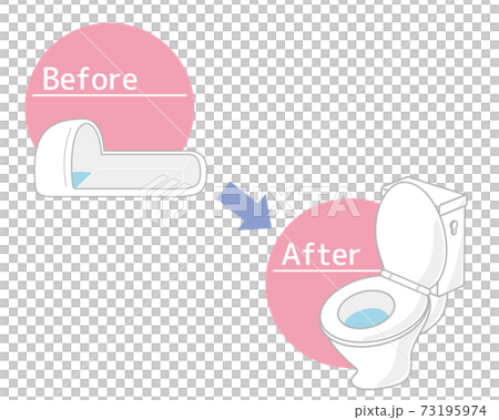 水洗トイレのベクターイラスト　便器　リホーム　 73195974