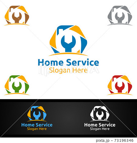 Real Estate and Fix Home Repair Services Logo 73196346