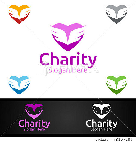 Angel Helping Hand Charity Foundation Creative Logo for Voluntary Church or Charity Donation 73197289